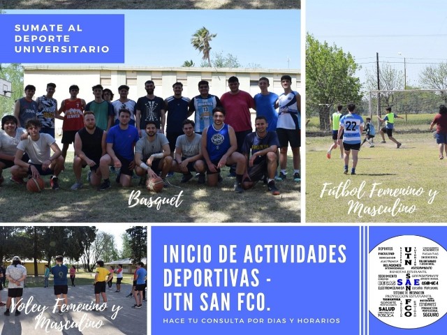 INICIO DE ACTIVIDADES DEPORTIVAS.