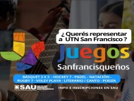 ¿Queres participar de los Juegos Sanfrancisqueños representando a la UTN San Francisco? 