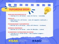 TUTORÍAS ACADÉMICAS 2DO CUATRIMESTRE-HORARIOS Y DÍAS DE DICTADO 